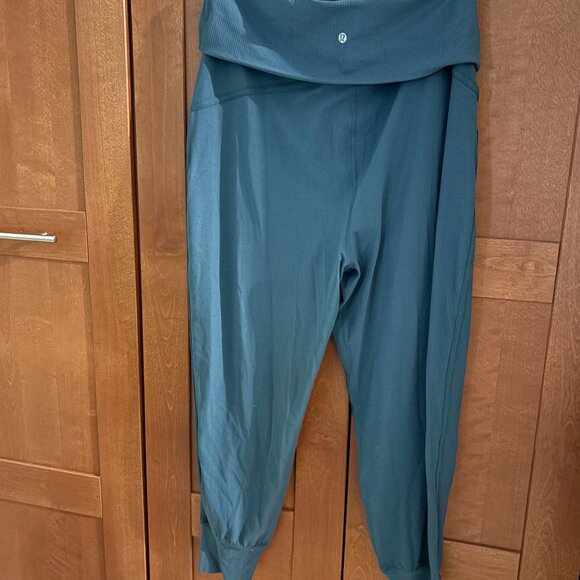 Lululemon Align Sz 12 Super-High-Rise Ribbed-Waist Jogger Green - Picture 2 of 11